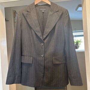 Pinstripe Wool Blazer